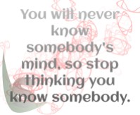 Know somebody's mind